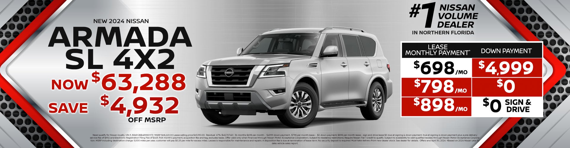 2024 Armada Lease for as low as $698