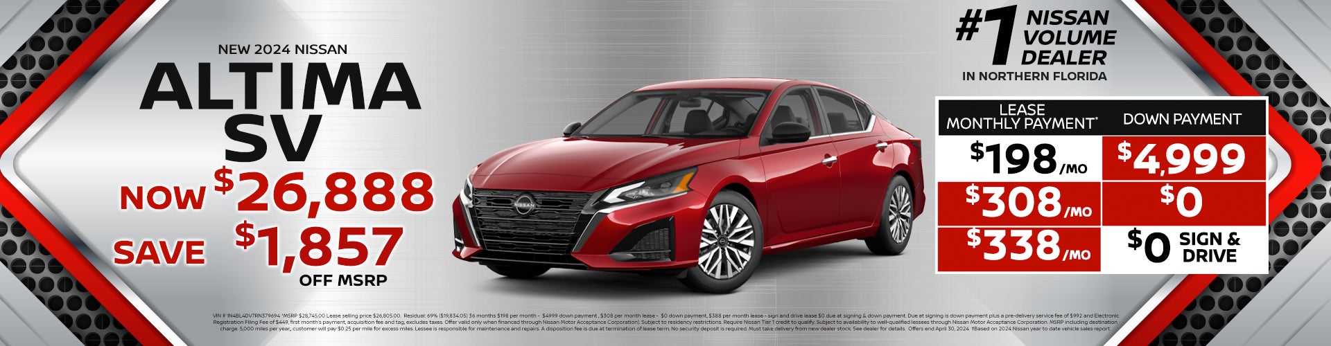 2024 Altima Lease for as low as $198 per month